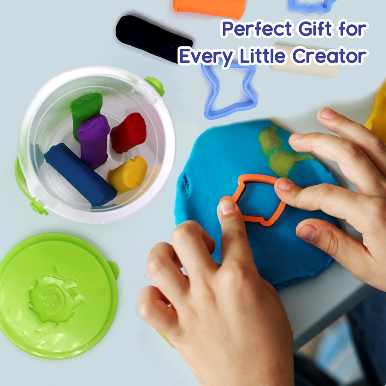 Image of Aditi Toys Dough Bucket Pack of 2, Clay Dough with 20 Colorful Clay & Sculpting Figures