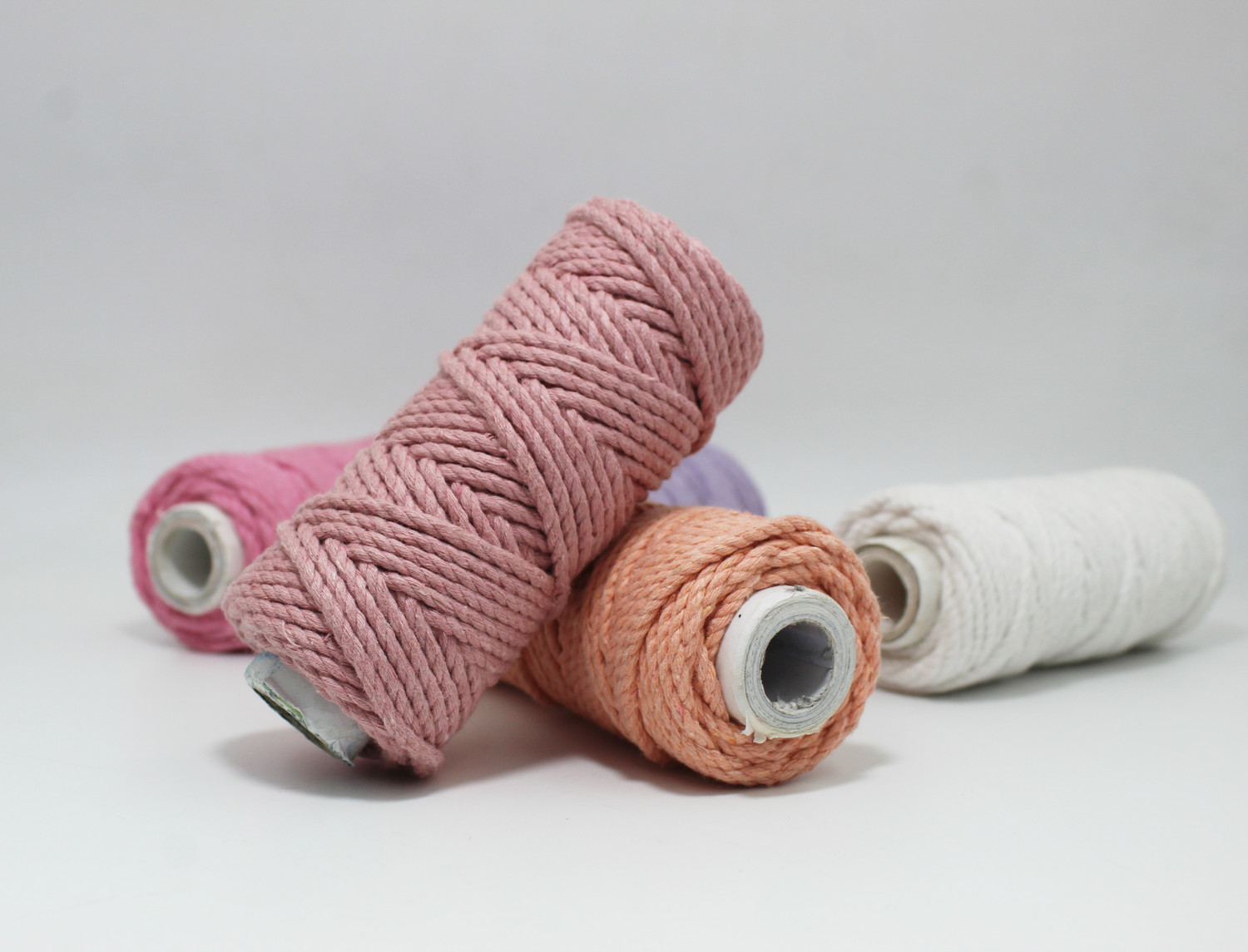 Image of Craft Affair 3Ply Twisted Macrame (Each 10m) kit For Diy Projects - bab Lav Whi Pea Dus