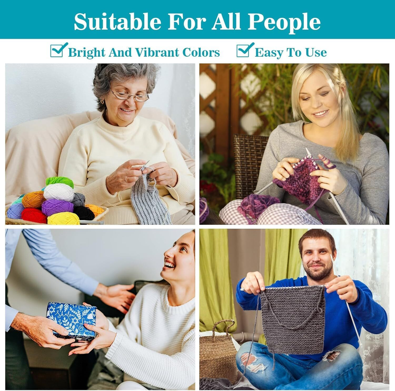 Image of Qroof Crochet Kits for Beginners with Yarn , Crochet Hooks Supplies