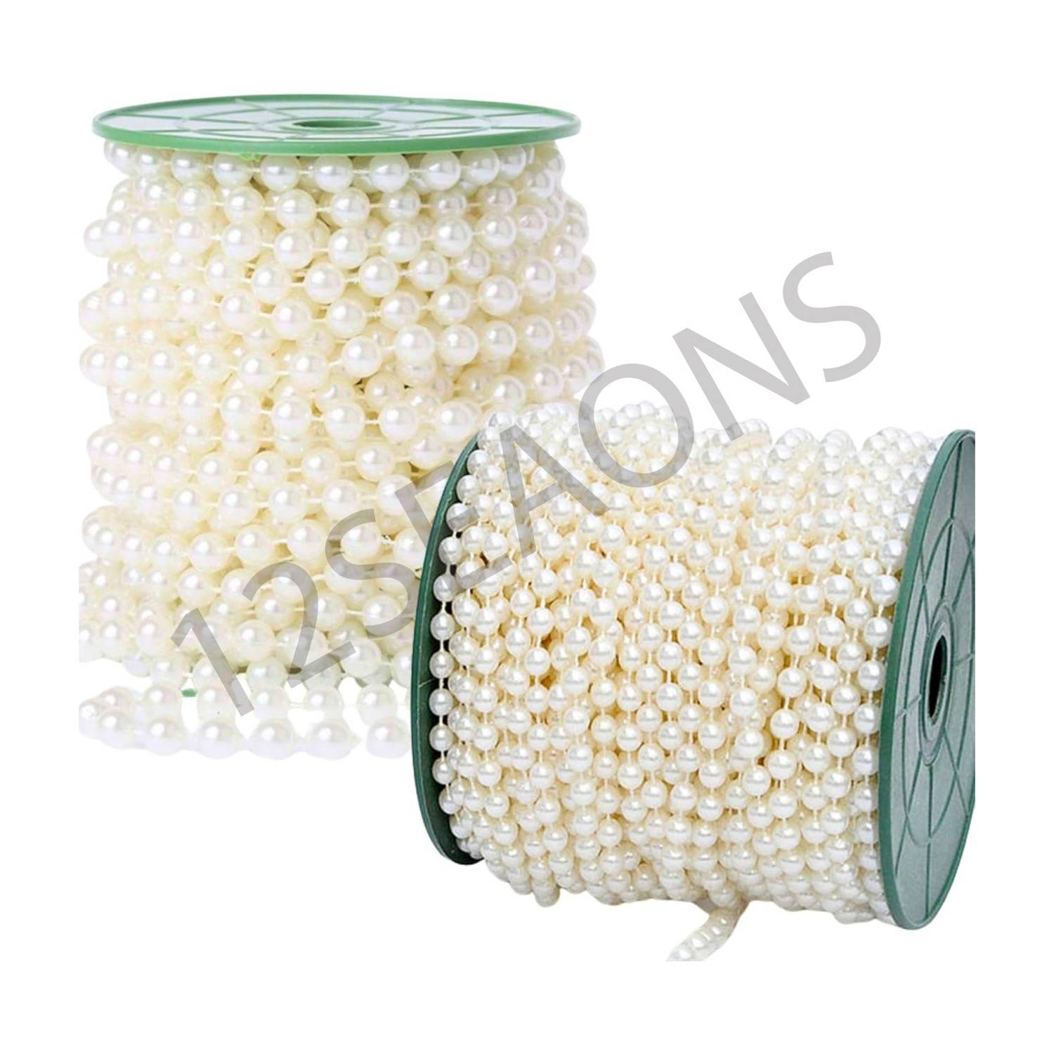 12SEASONS Artificial Pearl Bead Chain 6mm 5meter