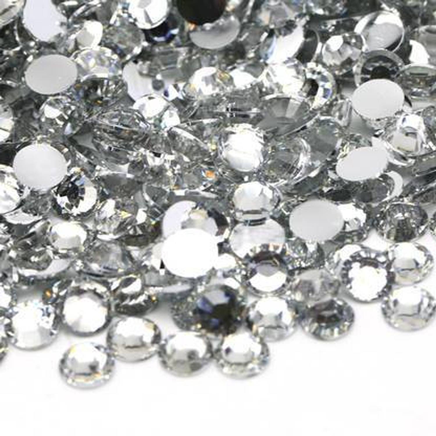 AAASAH 4MM Round Shape White Crystal Kundans Beads 500 Pcs for Art & Craft Embroidery