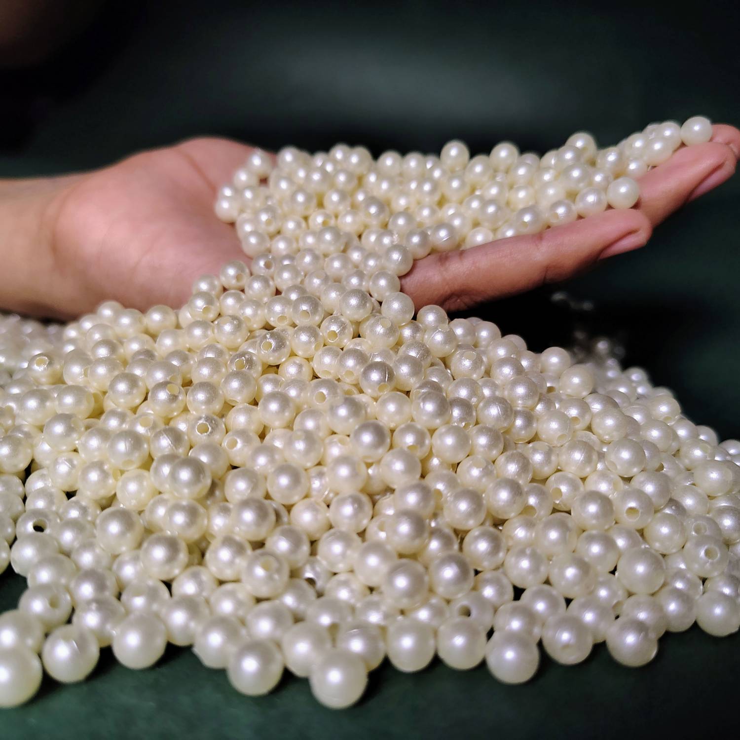 AKRIAFT Art And Craft Kit|6mm White Pearl Beads| Craft Kit| Jewellery Set| 100pcs 12 gm