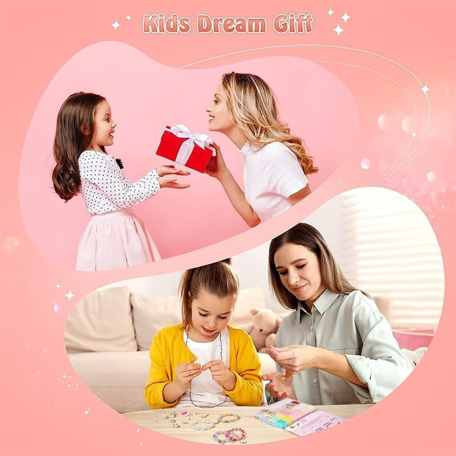 Image of RANNADE DIY Bracelet Making Kit for Girls with Beads, Charms & Storage Box Set