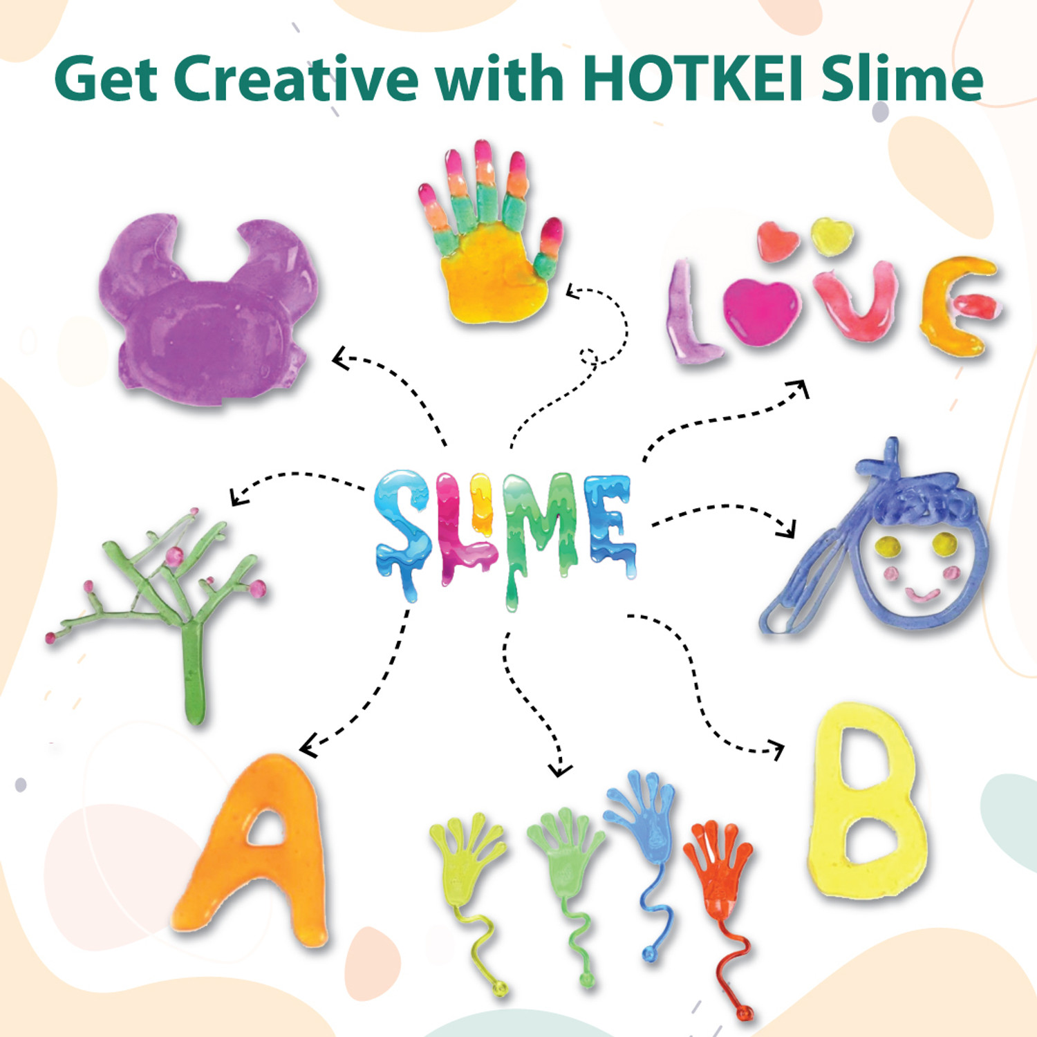 Image of HOTKEI (DIY 15+ Slimes) Multicolor Slime Activator Glue Making Kit Set for Kids