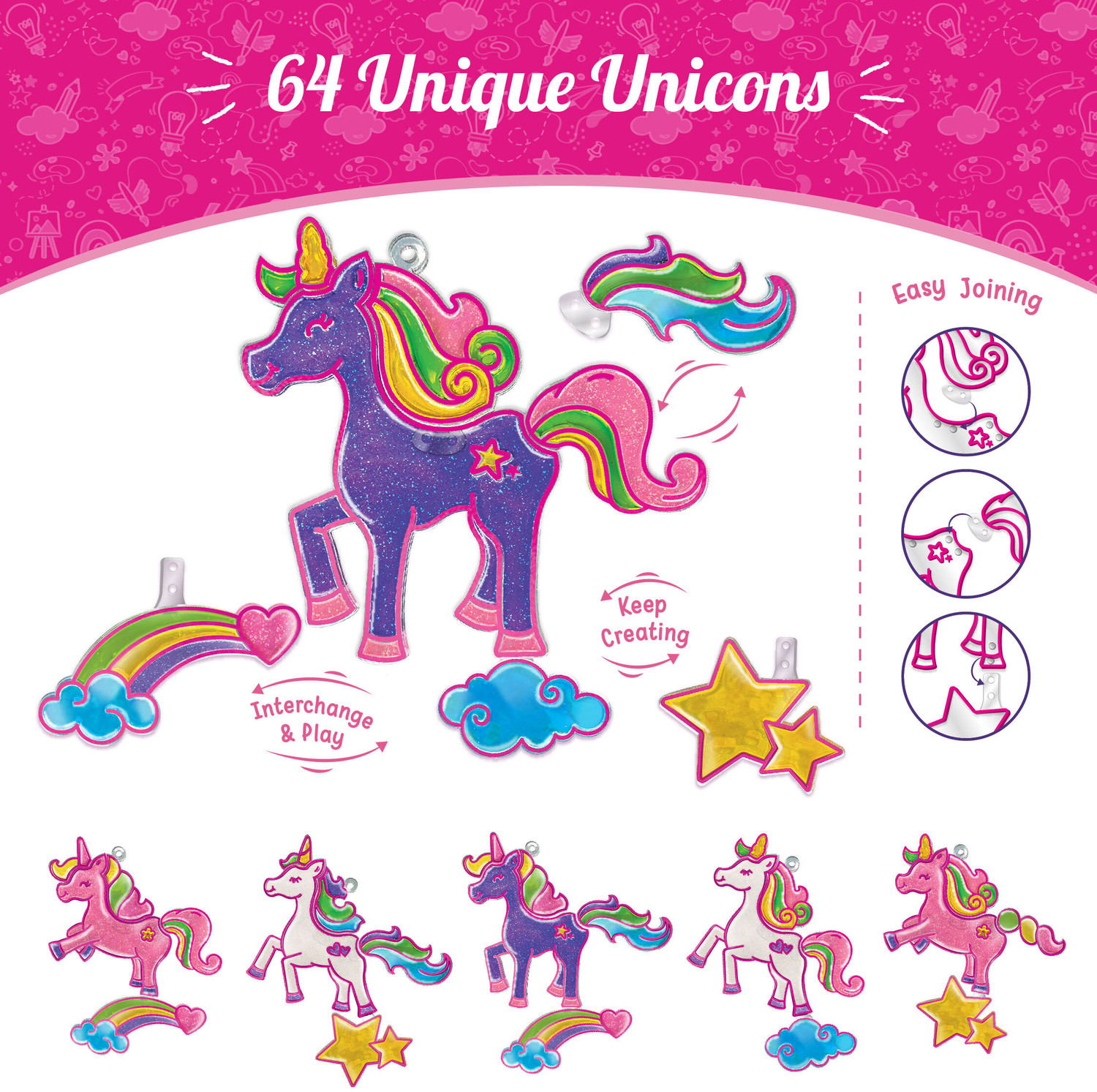 Image of Imagimake Window Art Unicorn | Glass Painting Kit