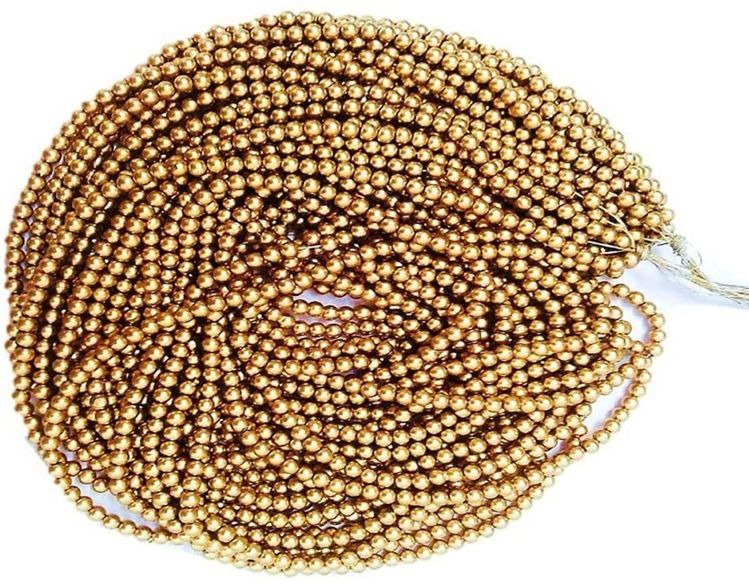 Crafts Haveli Aari Work Antic Gold Beads for Sarees - Moti Embroidery Pack of 24 Chain