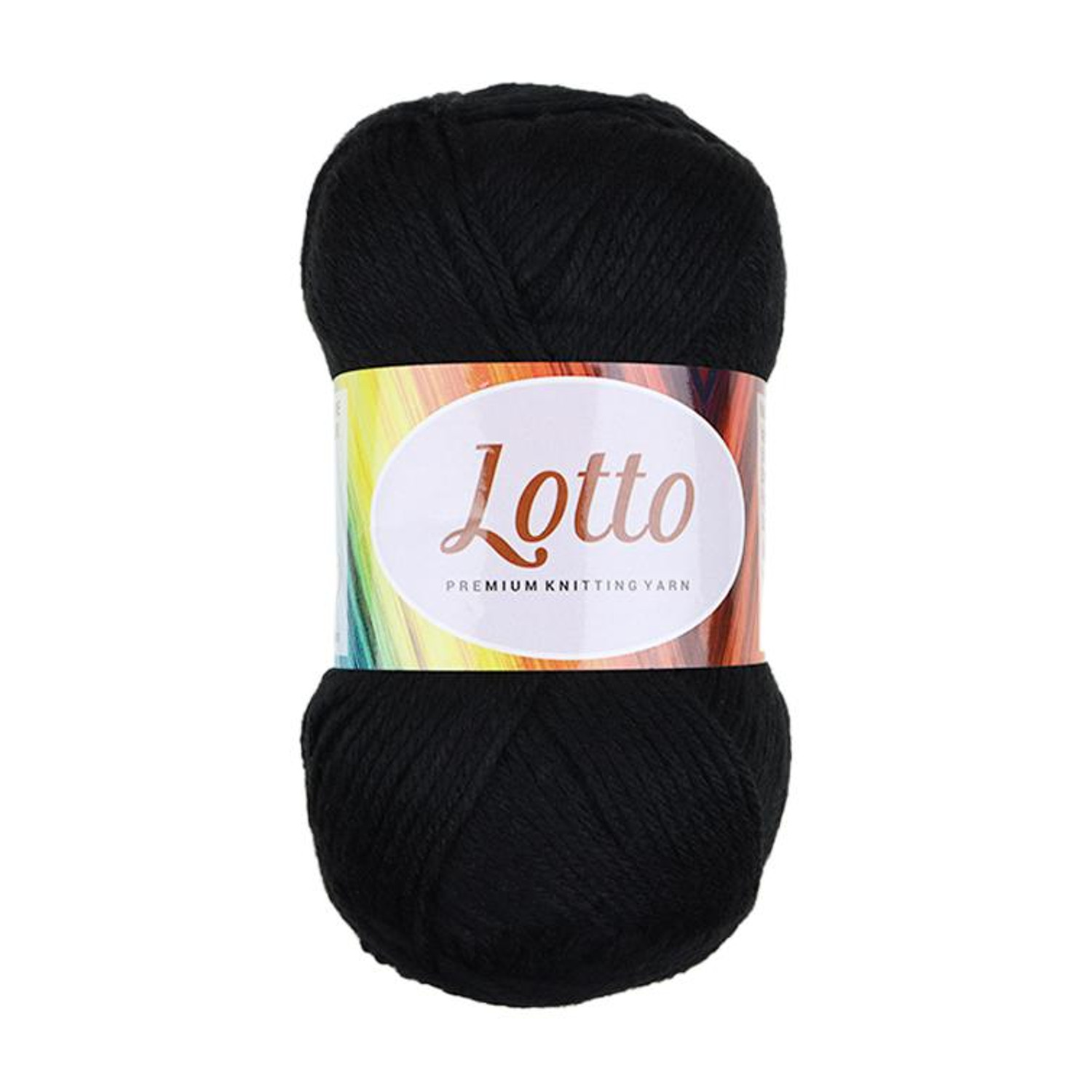 Image of vardhman knitting yarn Lotto 100% Acrylic Light Premium Knitting Yarn | Pack-1, 100g Each Black