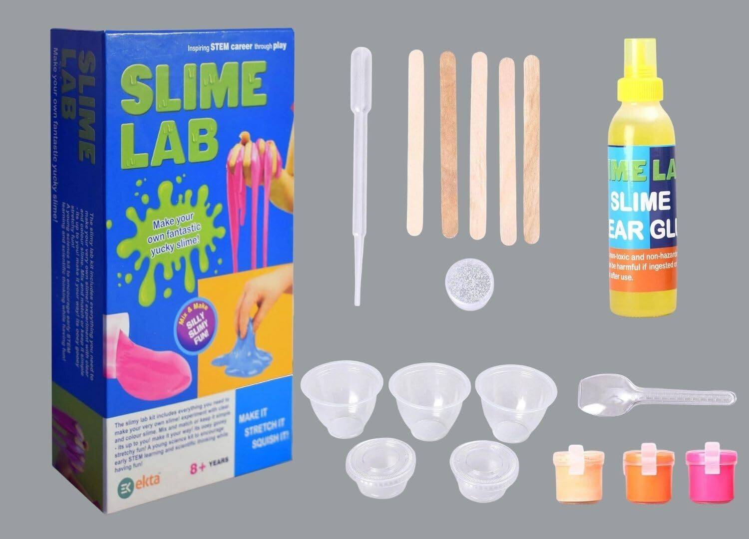 BKDT Marketing Slime Making Kit for kids Set with Glue Bottle, Activator, Measuring Beaker etc.