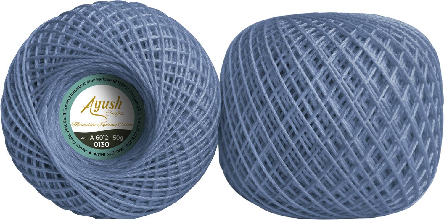 Ayush Crafts Cotton Knitting Yarn 50g Pack of 2 for Crochet & DIY
