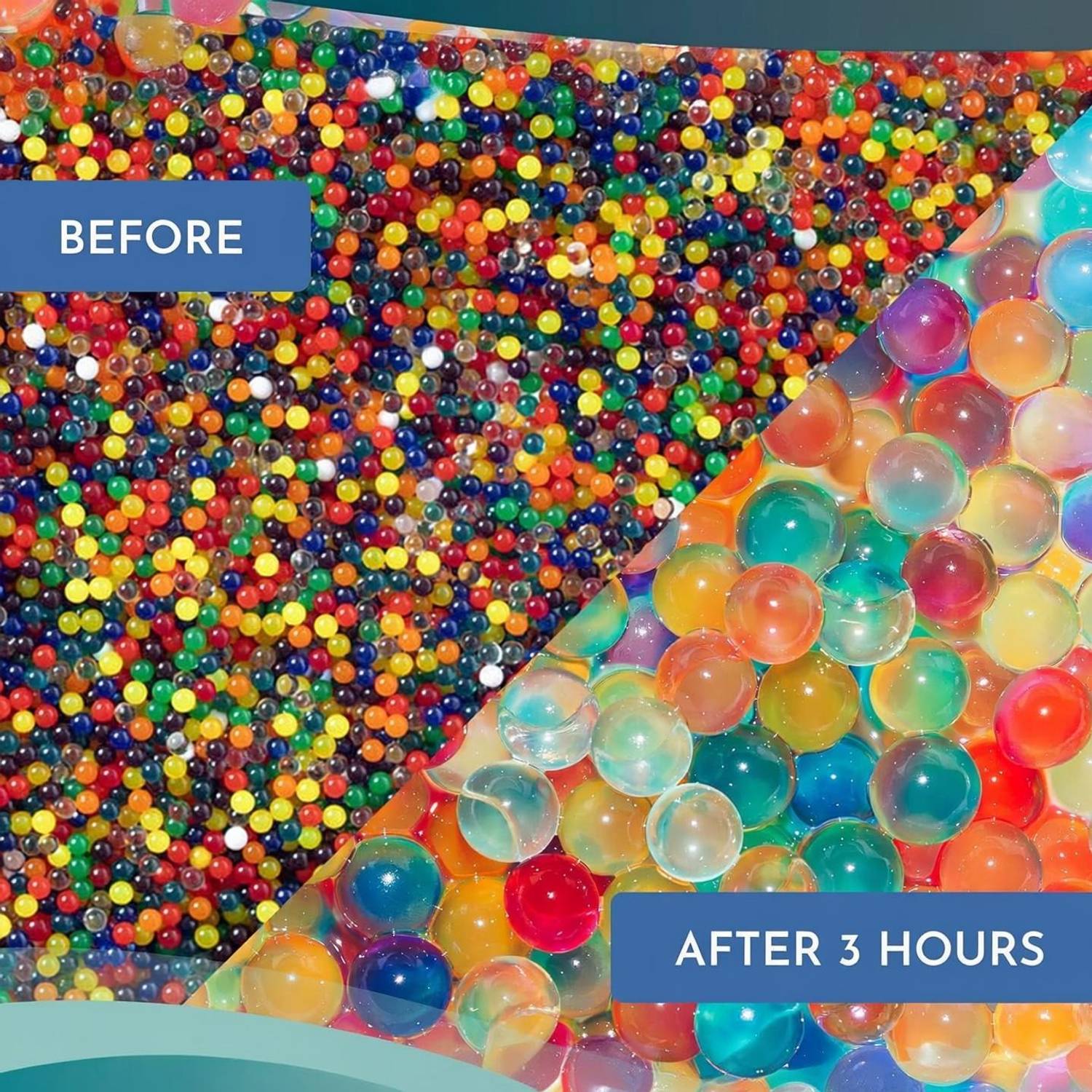 AquaBloom colorfully Magic Water Beads / Orbeez – 500 Approx. Pieces (Medium Size)
