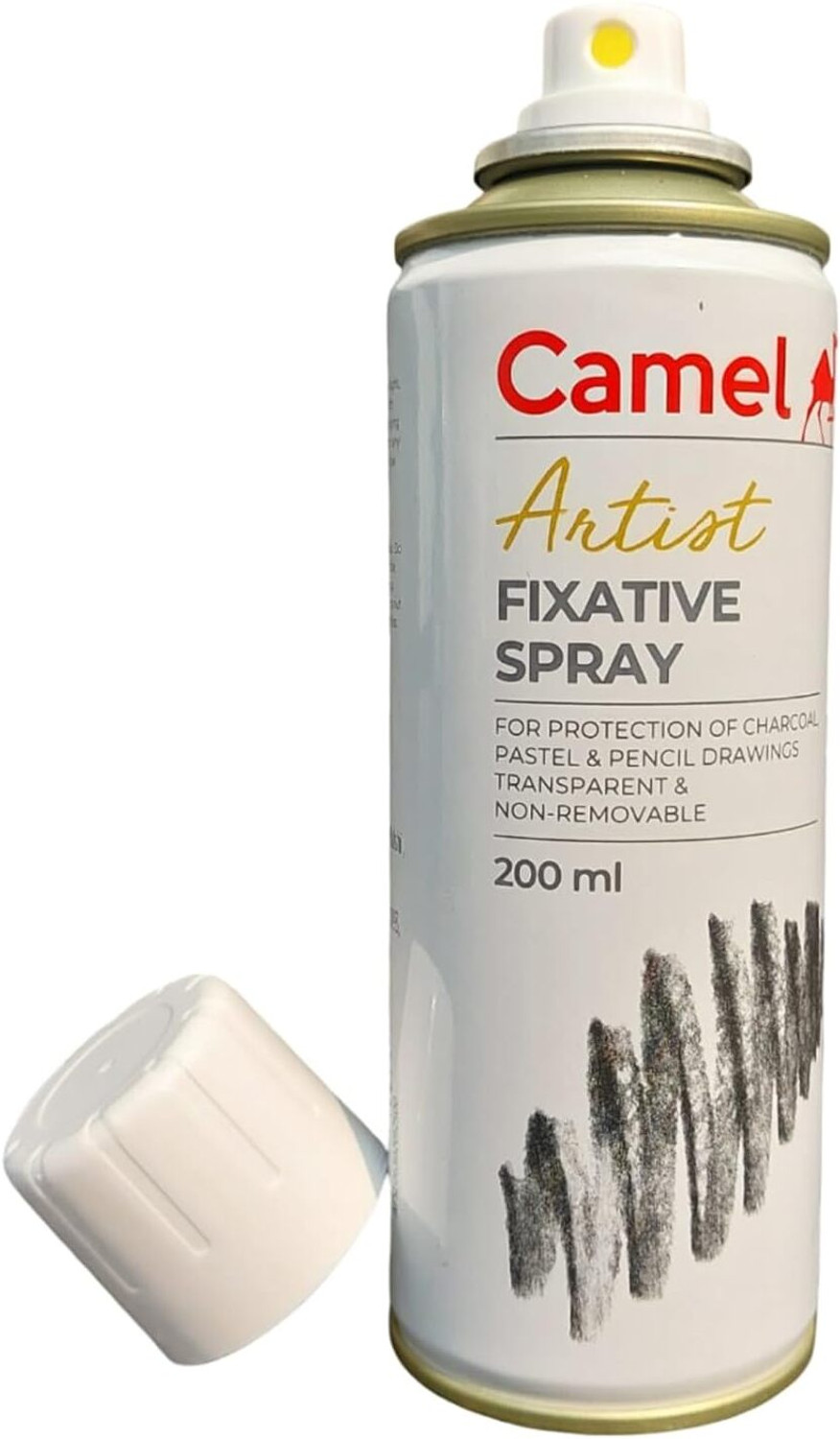 Image of Camlin Artist's Fixative Spray Can | 200ml | Transparent | Perfect use on Pastel Colors Matte Varnish