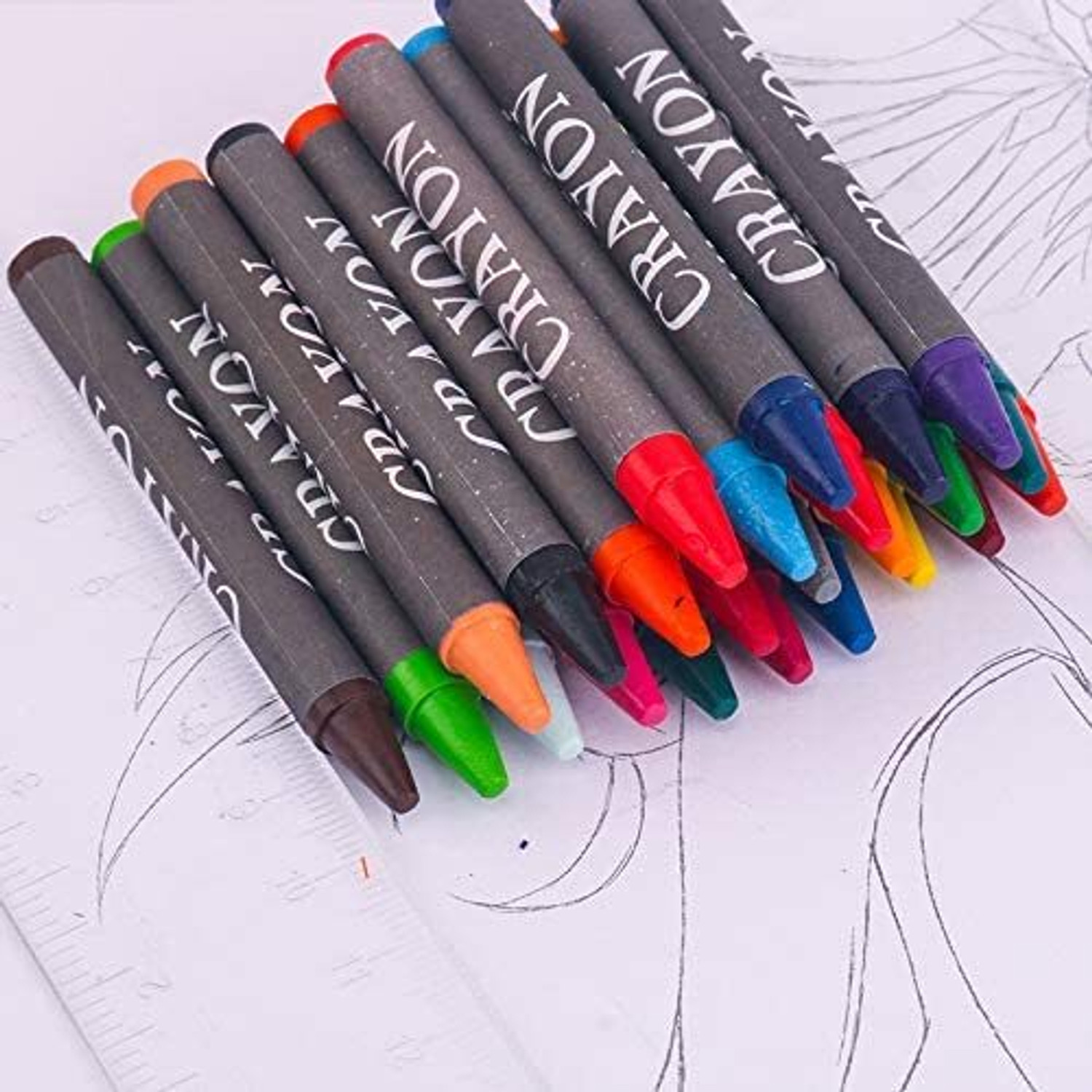 Image of rhih Portable art Set ALL TYPE COLOUER Shaped Color Pencils