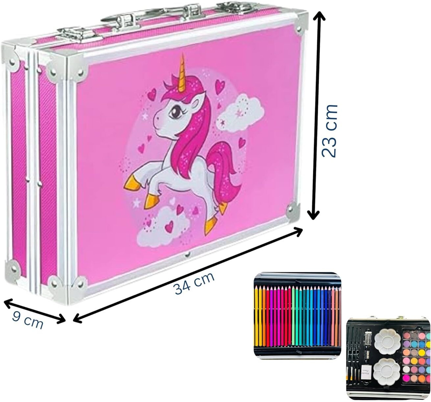 Image of Kidzano 145 Pc Space Theme Color Kit for kid in Professional Deluxe Art Set Drawing Kit