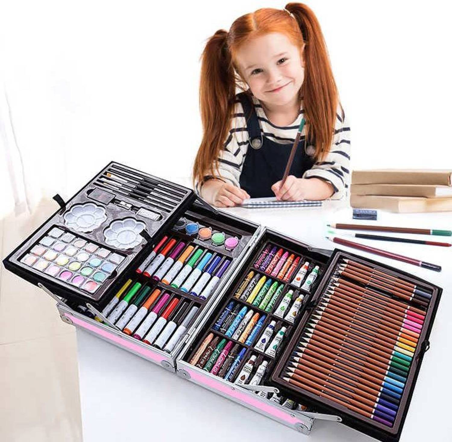 MGS Unicorn Art Drawing and Painting Set with Aluminum Box for Kids - Image 3