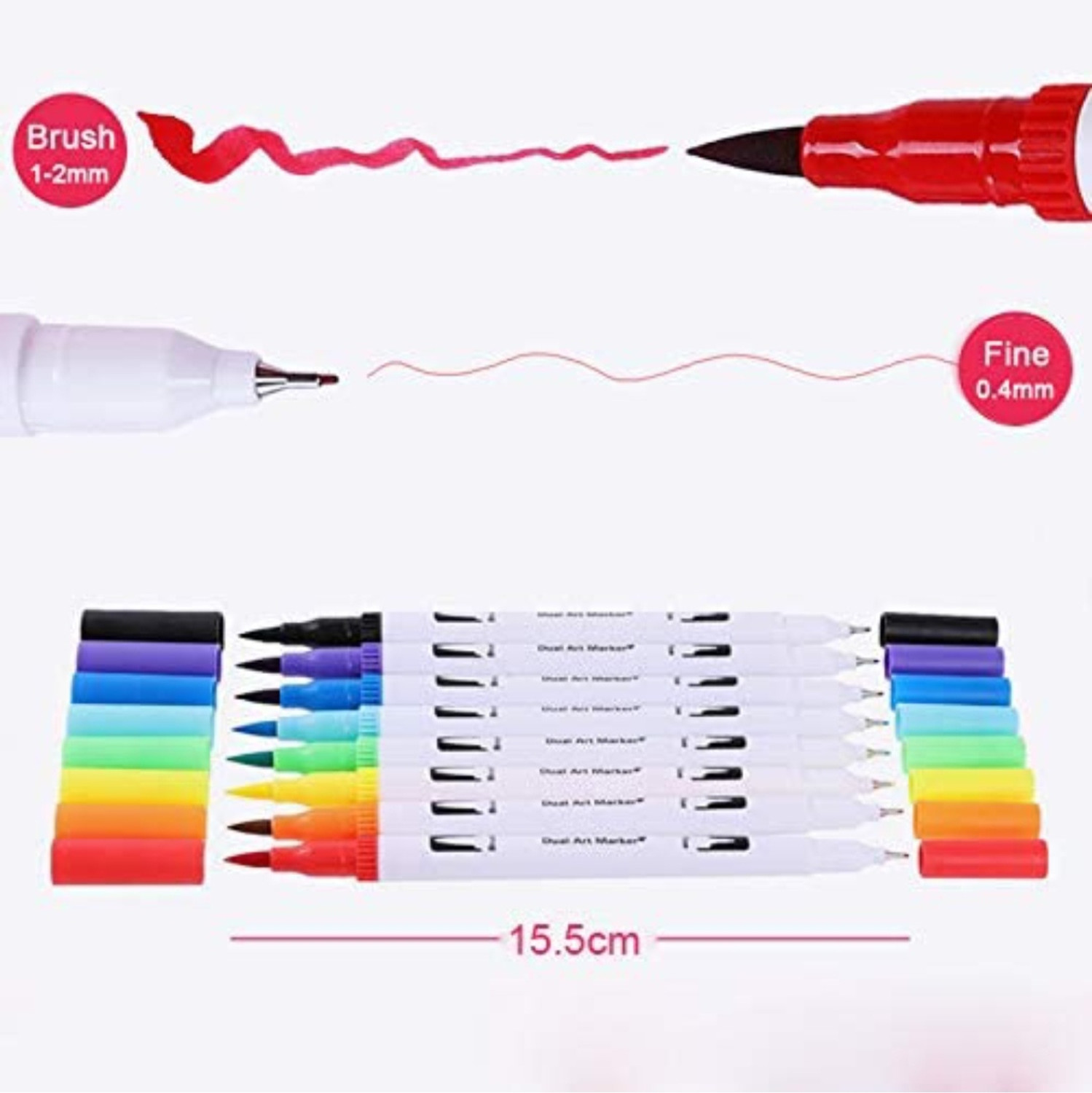 Image of Pehrovin Dual tip Brush Pens Brush Pen tip and fineliner tip Nib Sketch Pen