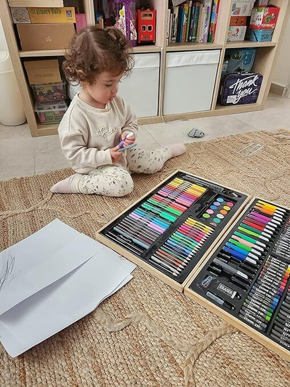 Image of Galora Enterprise 150 Piece of Art and Craft Set for Drawing and Painting with Marker, Brush, Case