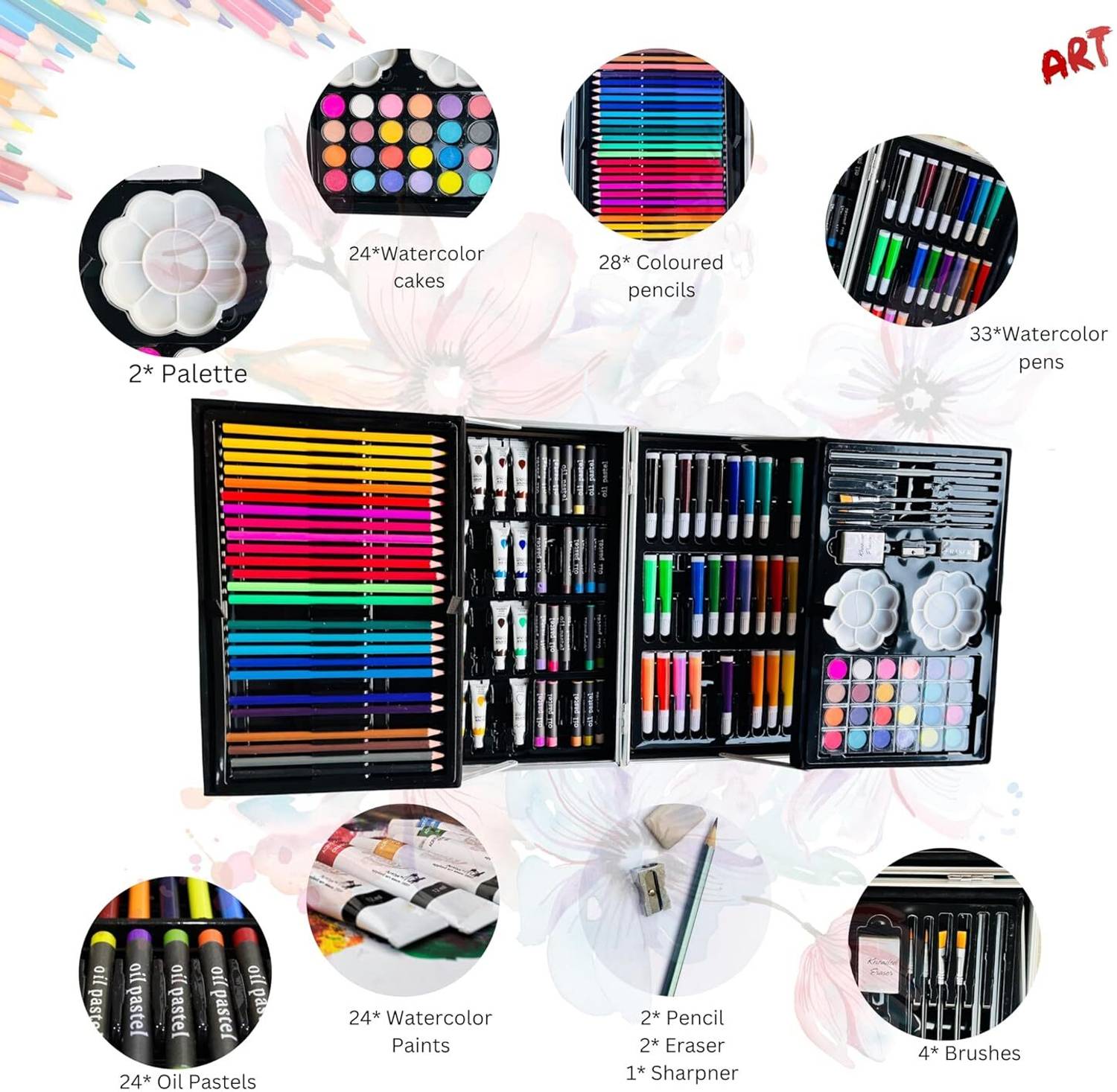 Flipkart.com | Dvn 145 Pcs Professional Deluxe Art Set, Drawing