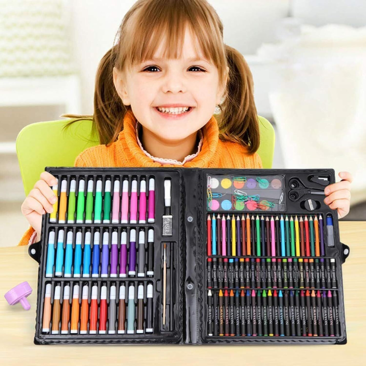 Image of Masterstor Children Deluxe Art Drawing Crayon Colour Set