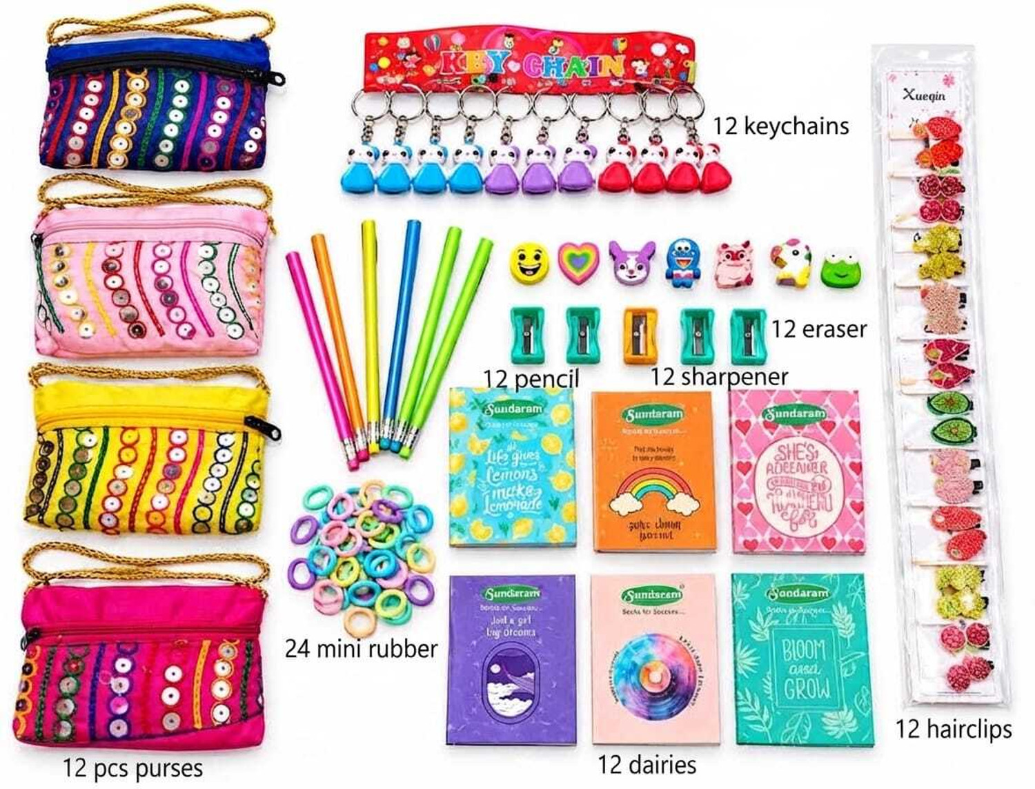 Image of Saachin Creations Kanjak Gift Set for Girls | Birthday Return Gifts & Stationery Combo
