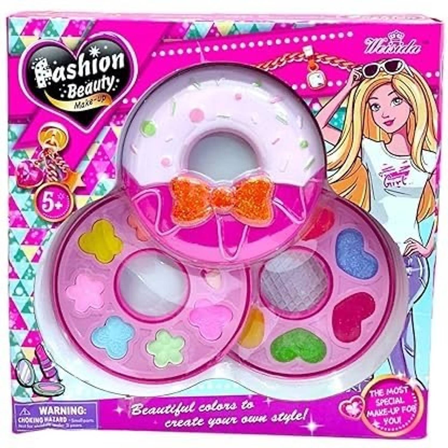 AMANVANI Mermaid Makeup Kit for Girl Real Washable Makeup Girls Princess Play MakeUp Toys