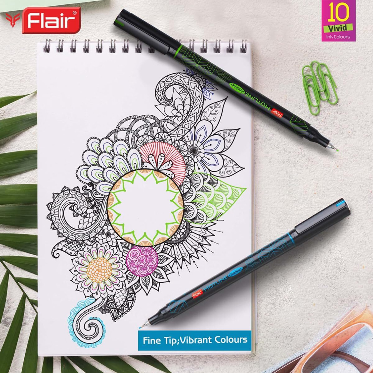 Image of FLAIR Hotline Fineliner Metal Tip Pen Tip Size 0.7 to 1 mm Ball Pen