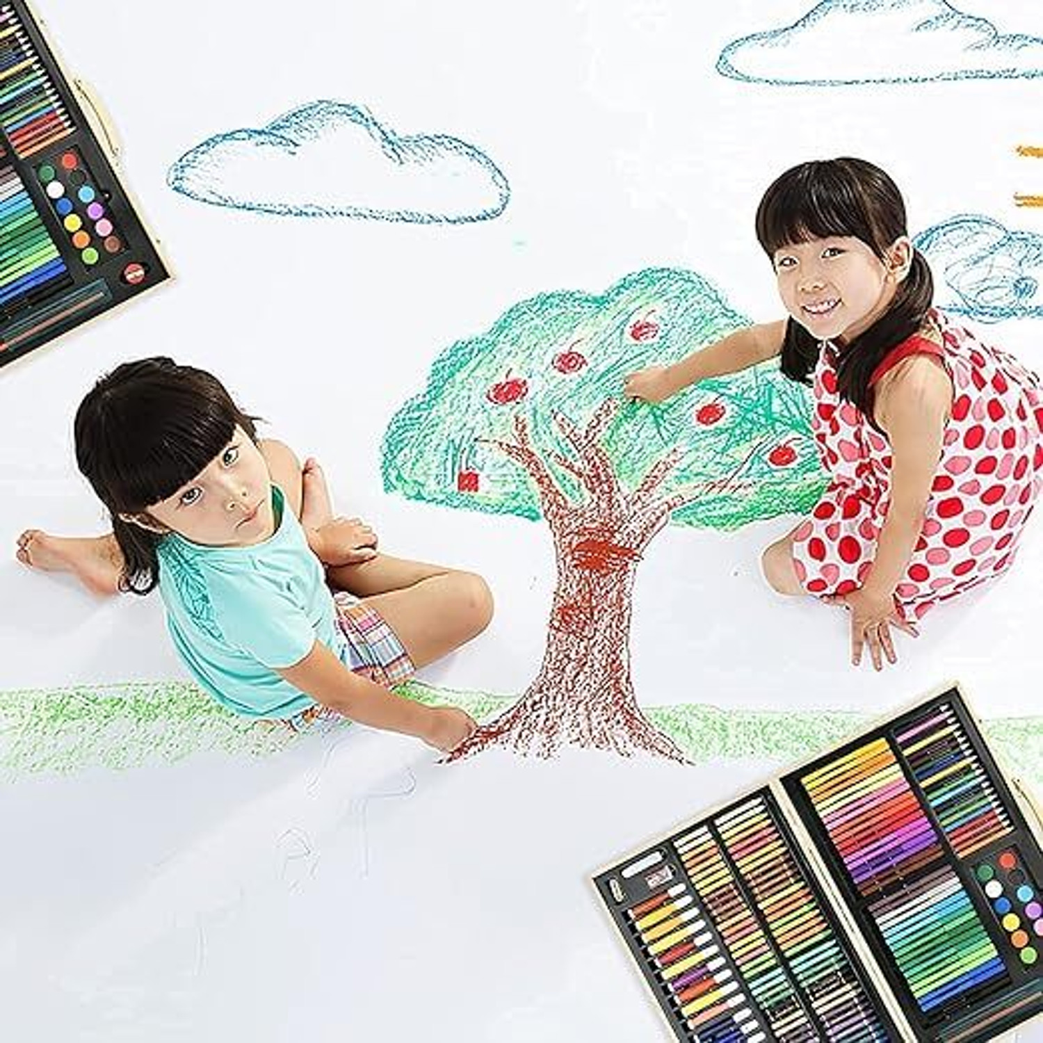 Image of Galora Enterprise 150 Piece of Art and Craft Set for Drawing and Painting with Marker, Brush, Case