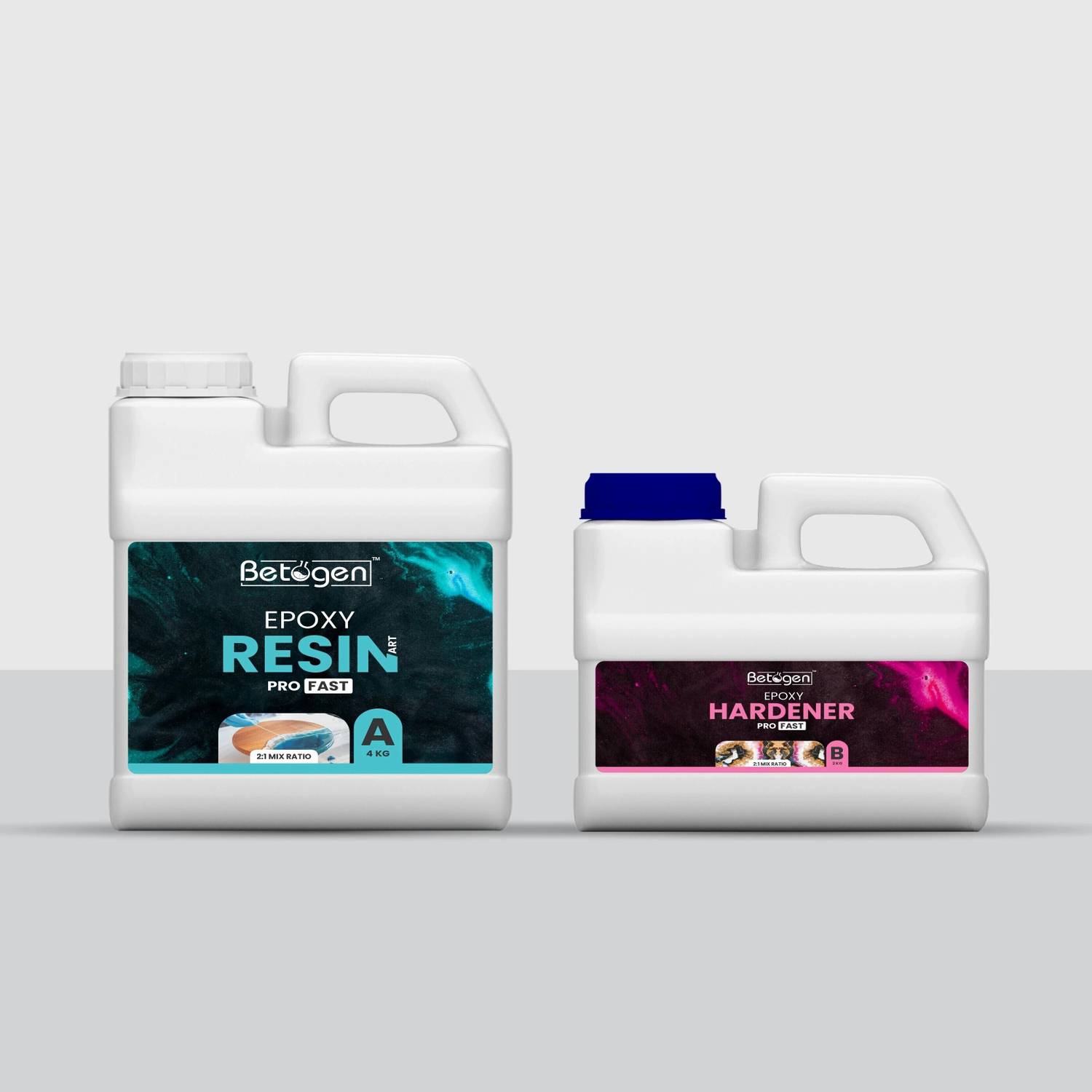 Betogen Epoxy Resin 2:1 Ratio Resin And Hardener 6.0 Kg Set For Art And Craft