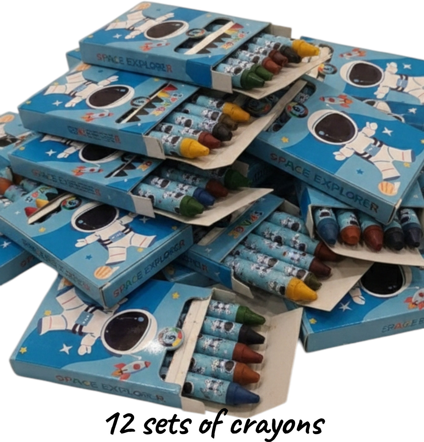Image of Bouncy Bright 84 Pcs Kids Stationery Return Gift Set with Metal Pencil Box & Crayons