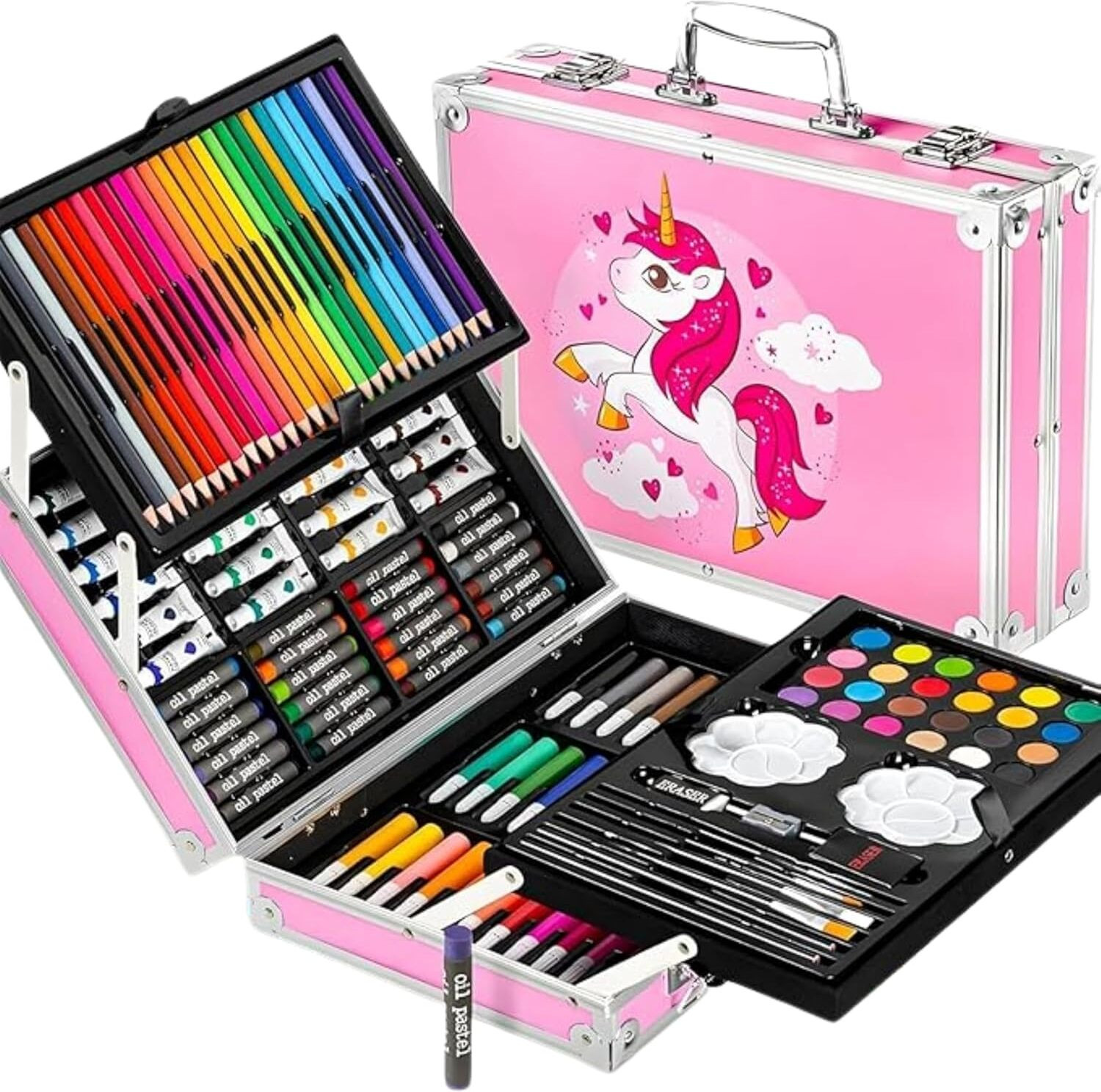 Image of Toxen Space Art & Craft Painting Box, Big Coloring Suitcase Multiple 145 Color Kit