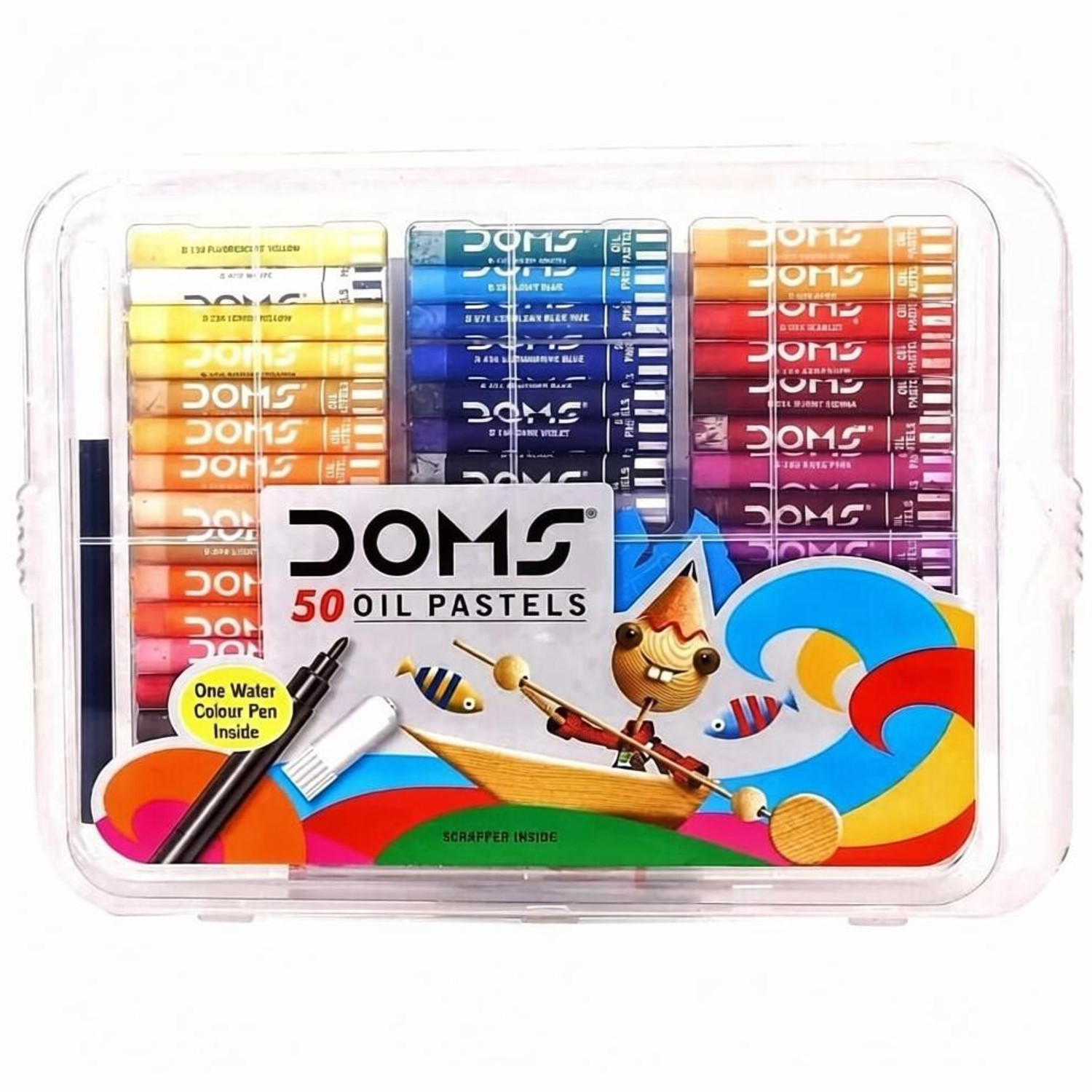 Image of DOMS Oil Pastel (50 shades), Free Sketch color inside (Multicolor)