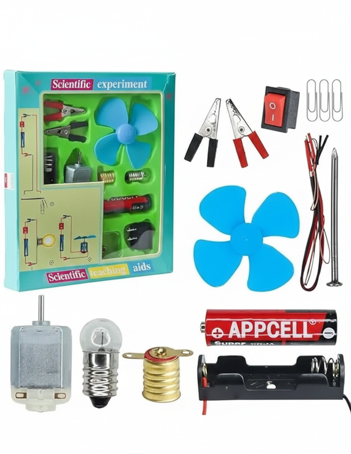 Image of Eclet 1 Science Experiment Kit for Kids Electric Circuit Kit with Motor Fan Toy