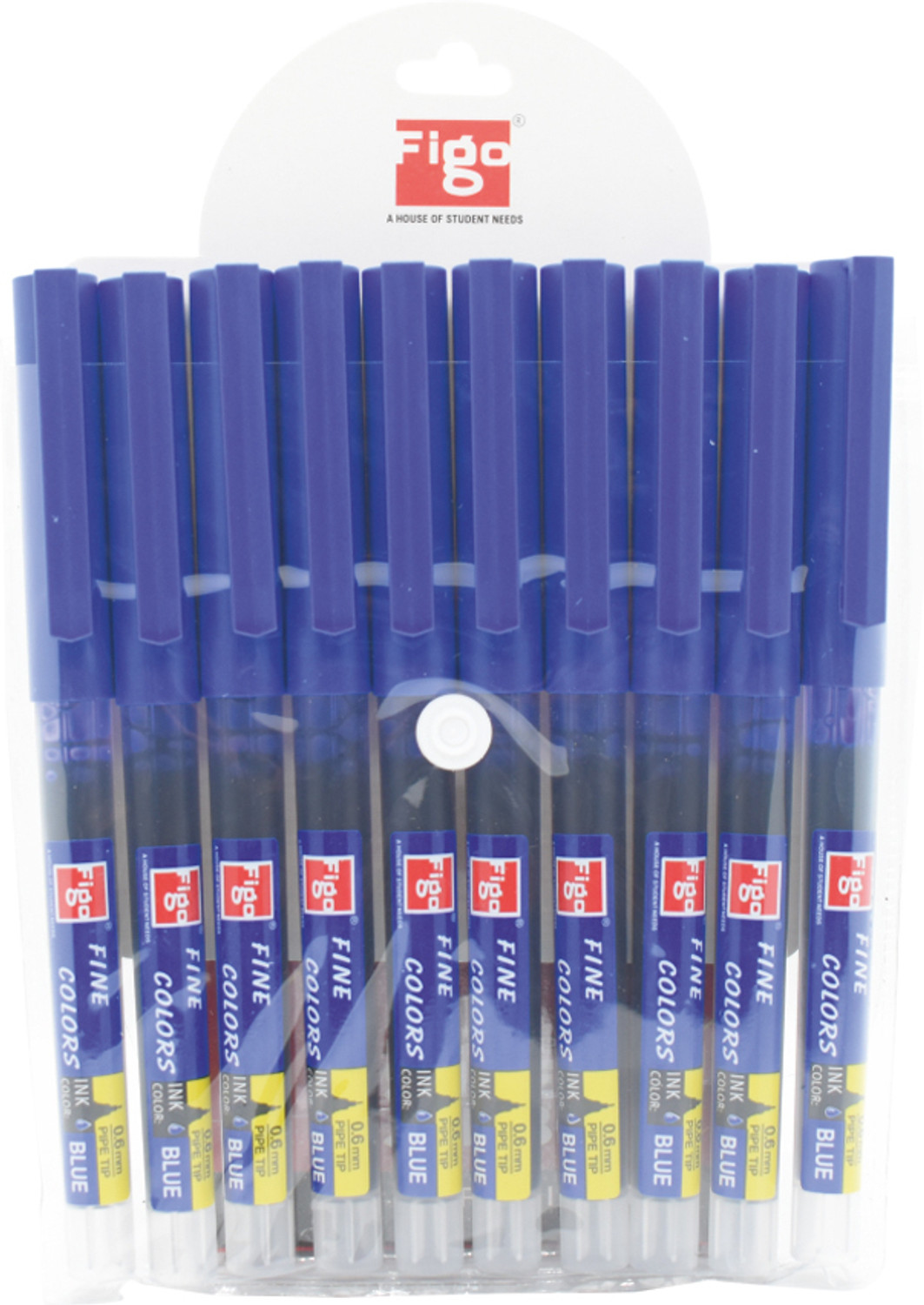 Image of FIGO Fine Roller Pen | 0.6mm Pipe Tip | Comfortable Grip Fine Pen