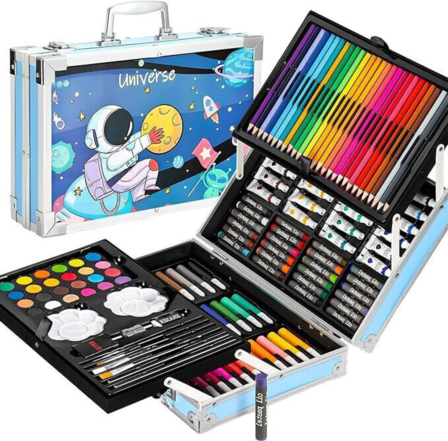 Image of Toxen Space Art & Craft Painting Box, Big Coloring Suitcase Multiple 145 Color Kit