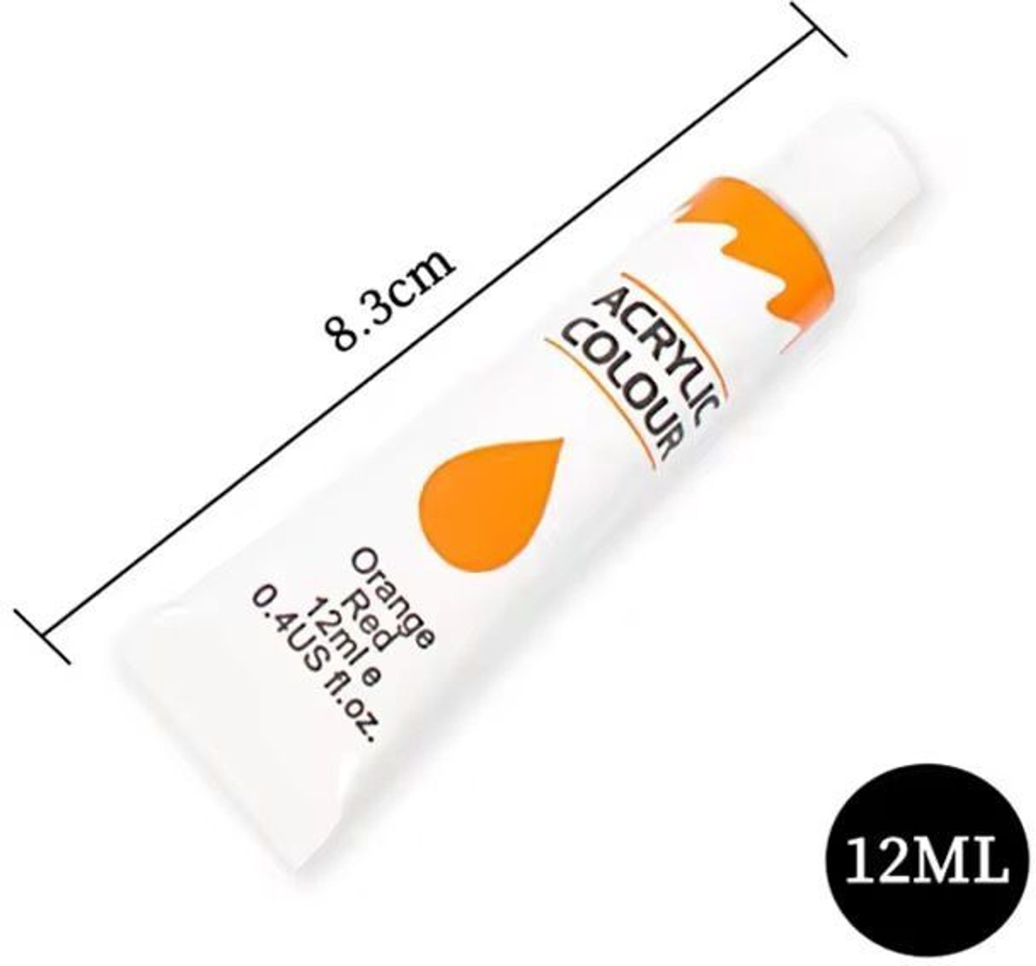 Image of pazenote Acrylic Color Aluminum Tube 12ml 24 Colors Acrylic Paint Set for Painting