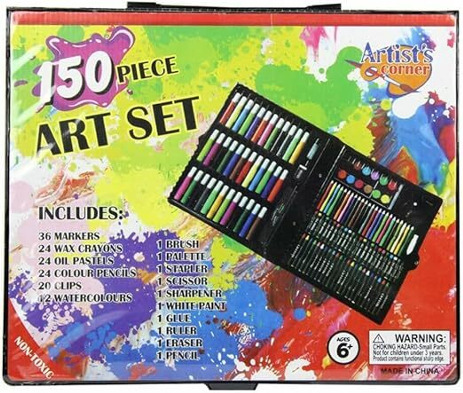 Image of Galora Enterprise 150 Piece of Art and Craft Set for Drawing and Painting with Marker, Brush, Case