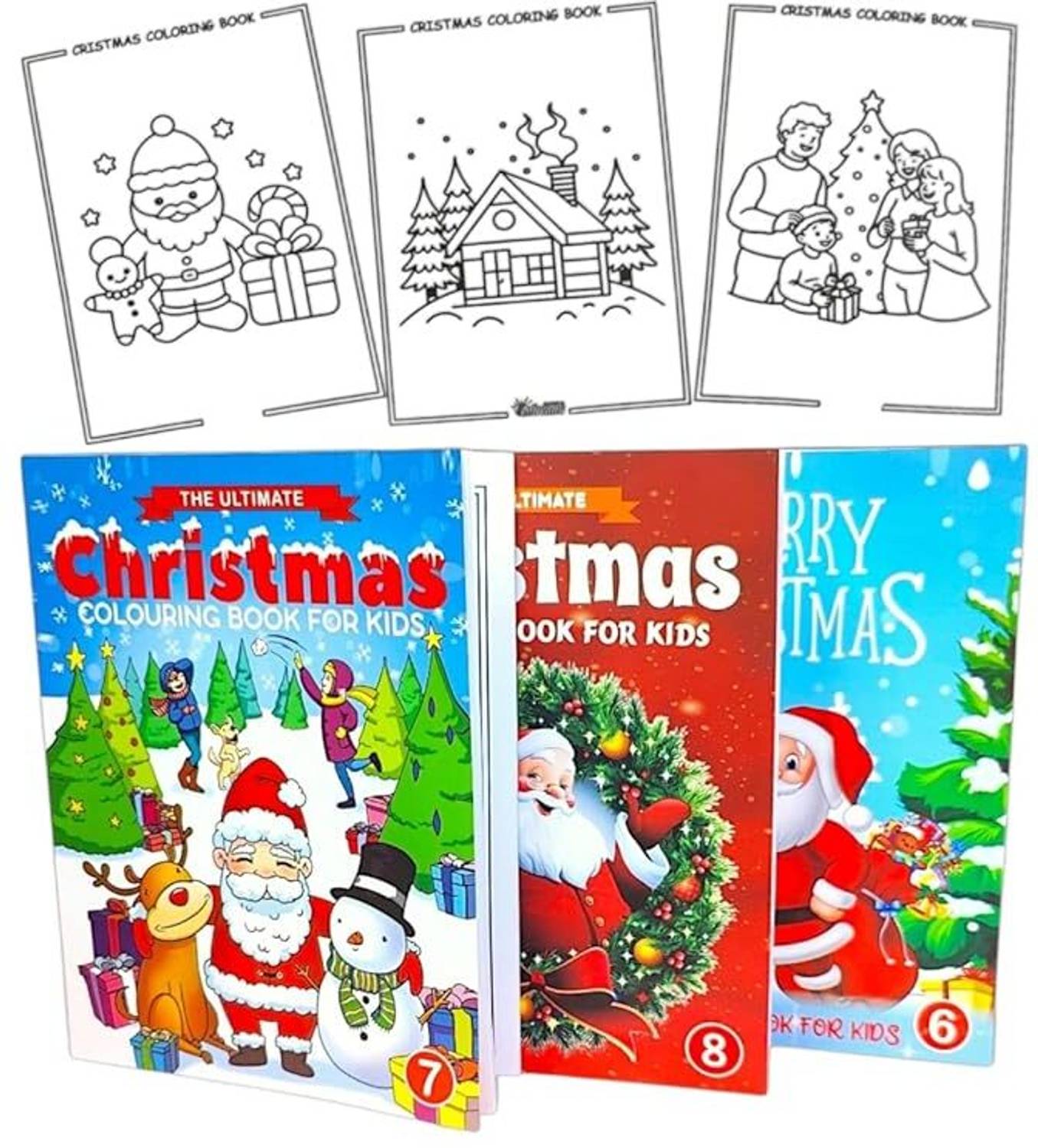 AMANVANI Colouring Book for Girls, Christmas Colouring Book, Christmas Holiday Book