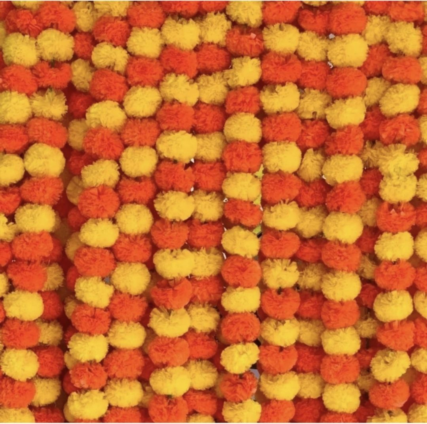 Image of DUOFU Fluppy Multicolor Marigold Artificial Flower
