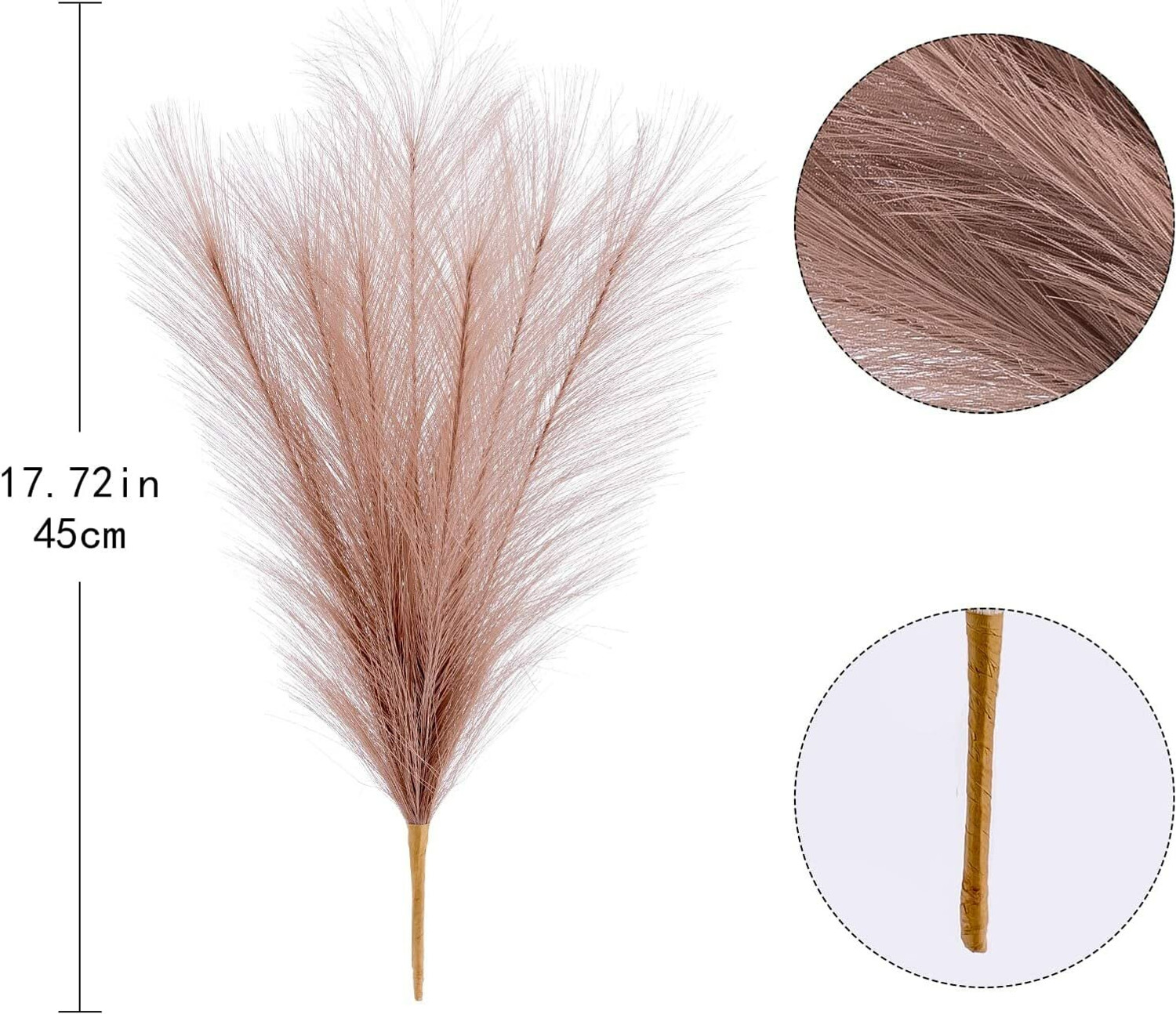 Image of Royal Sapphire Dried Pampas Grass For Wedding Beige Dried Sticks Artificial Flower