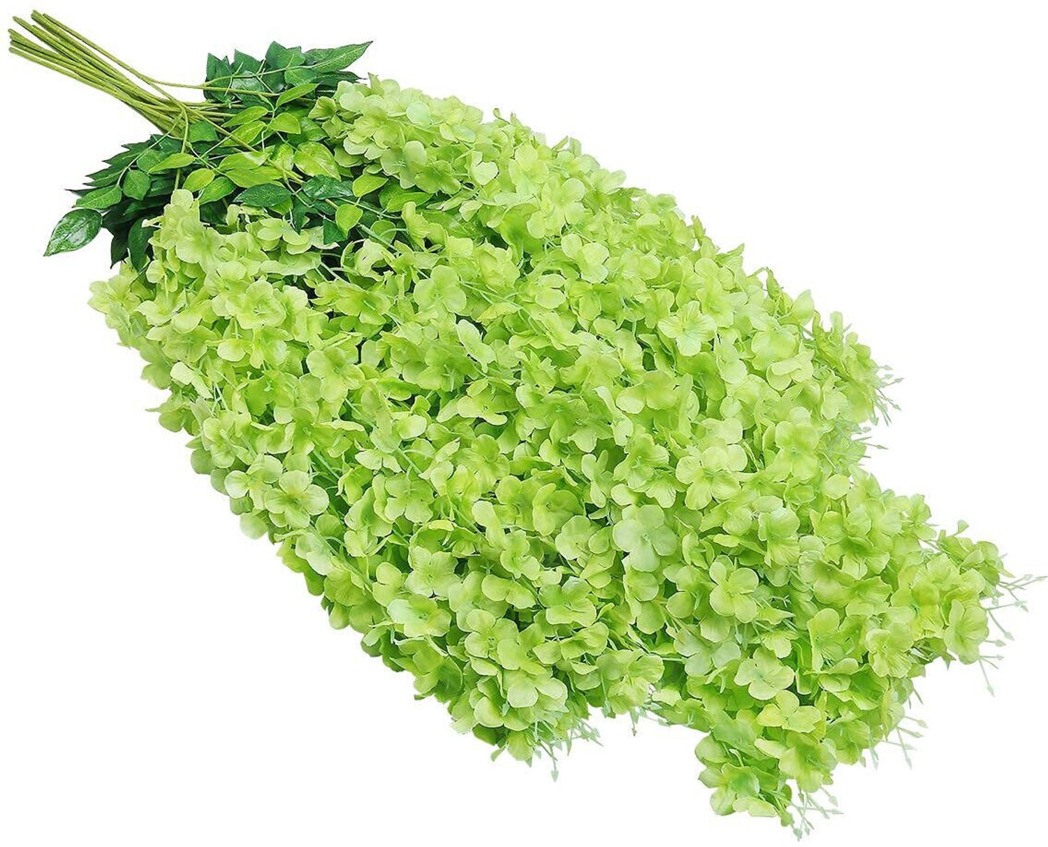 Image of Tia Crafts Garden Outdoor Greenery Office Wall Decoration | Waterproof Washable Green Westeria Artificial Flower with Pot
