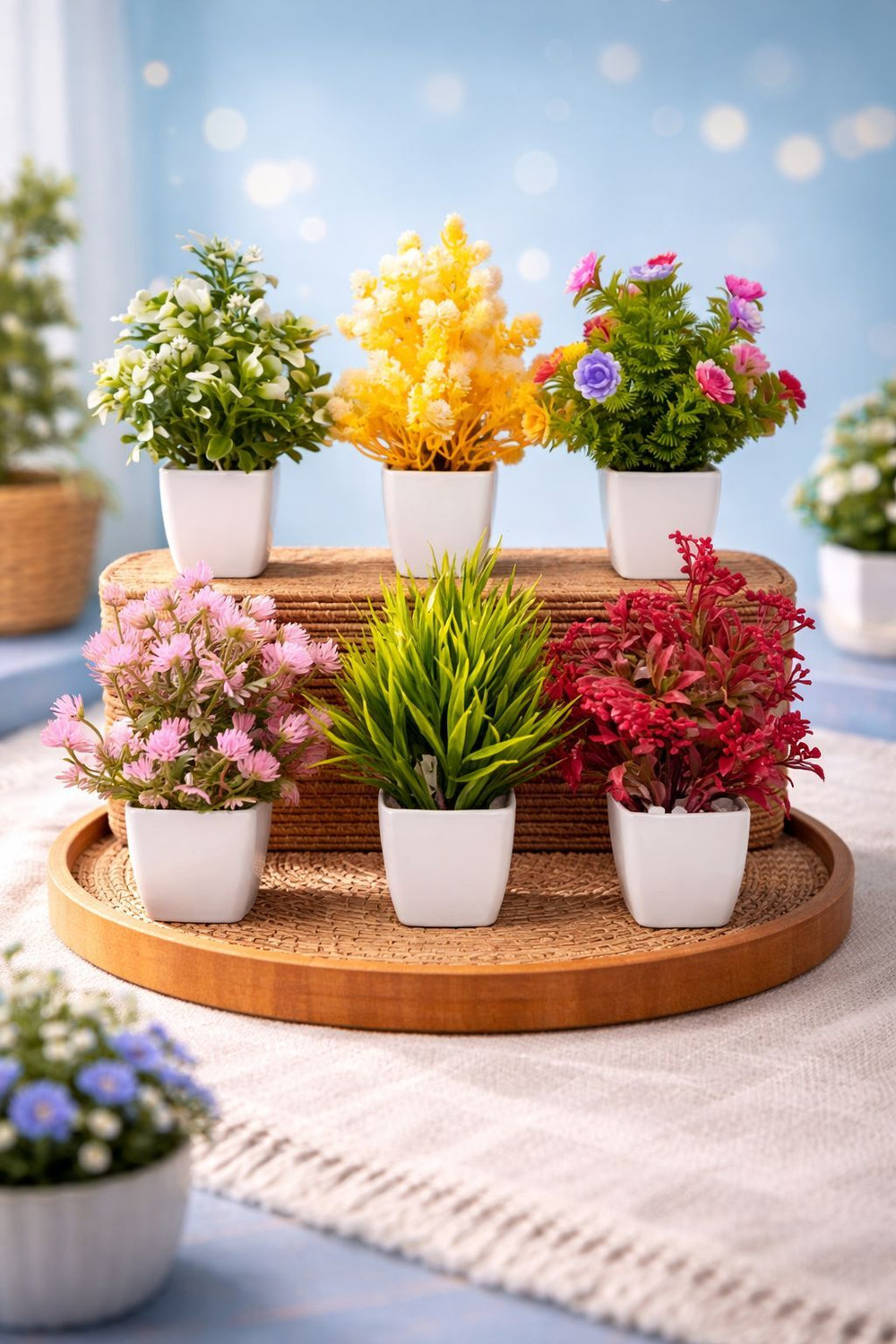 Image of flowerwala Multicolor Wild Flower Artificial Flower with Pot