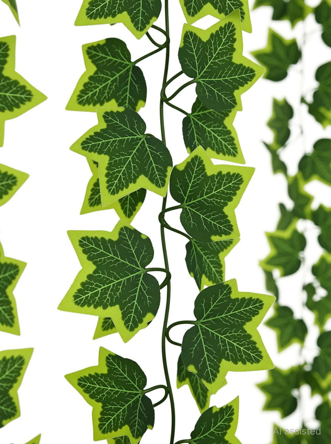 Image of HYPEBEAST set of 6 Artificial Money Plant Vine,For|Home|Office|Garden|Decoration Green Hibiscus Artificial Flower