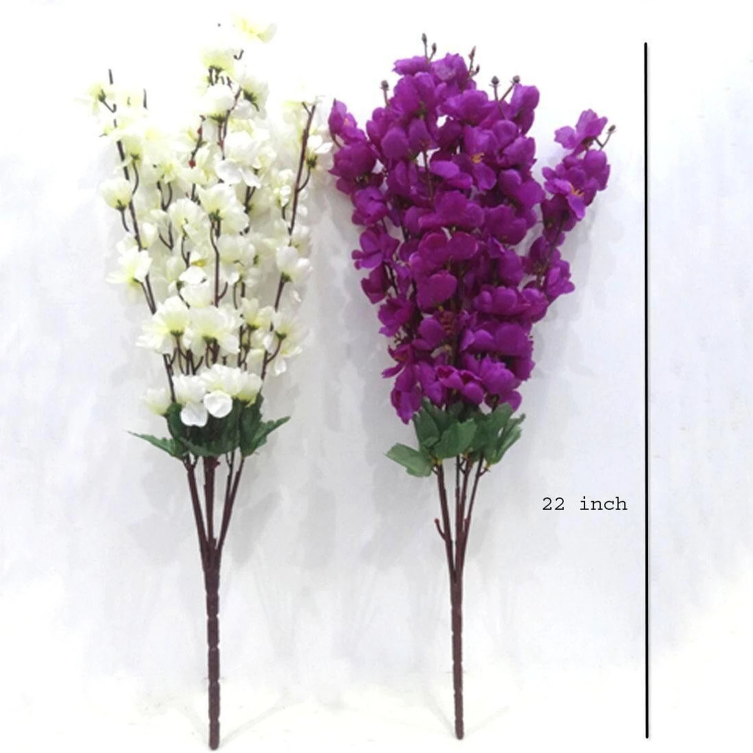 Image of OM COLLECTIONS ORCHIDS ARTIFICIAL FLOWER White, Purple Orchids Artificial Flower