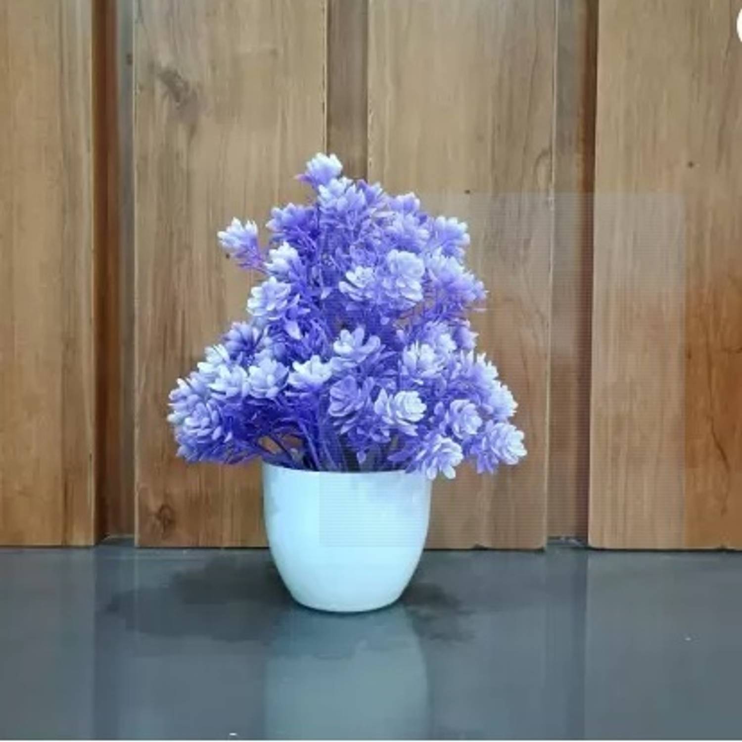 AartPush Purple Wild Flower Artificial Flower with Pot