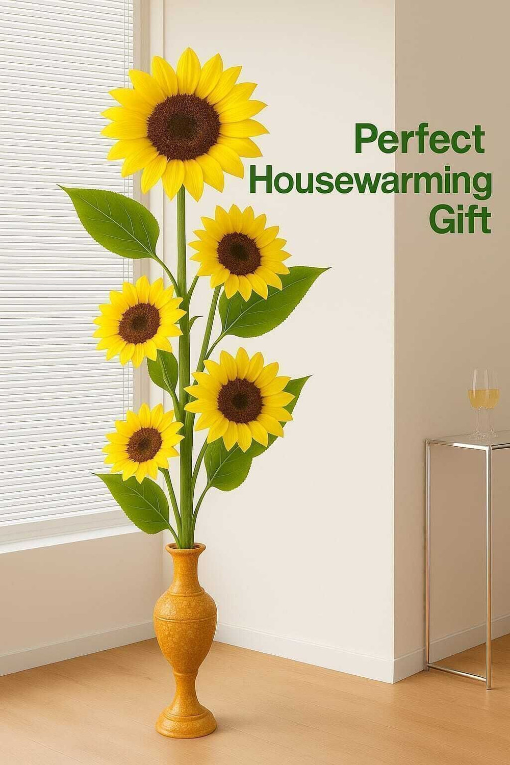 Image of Priyam shopping hub Large Artificial Big Size Yellow Sunflower Single Stick for Home,Office Decor Yellow Sunflower Artificial Flower