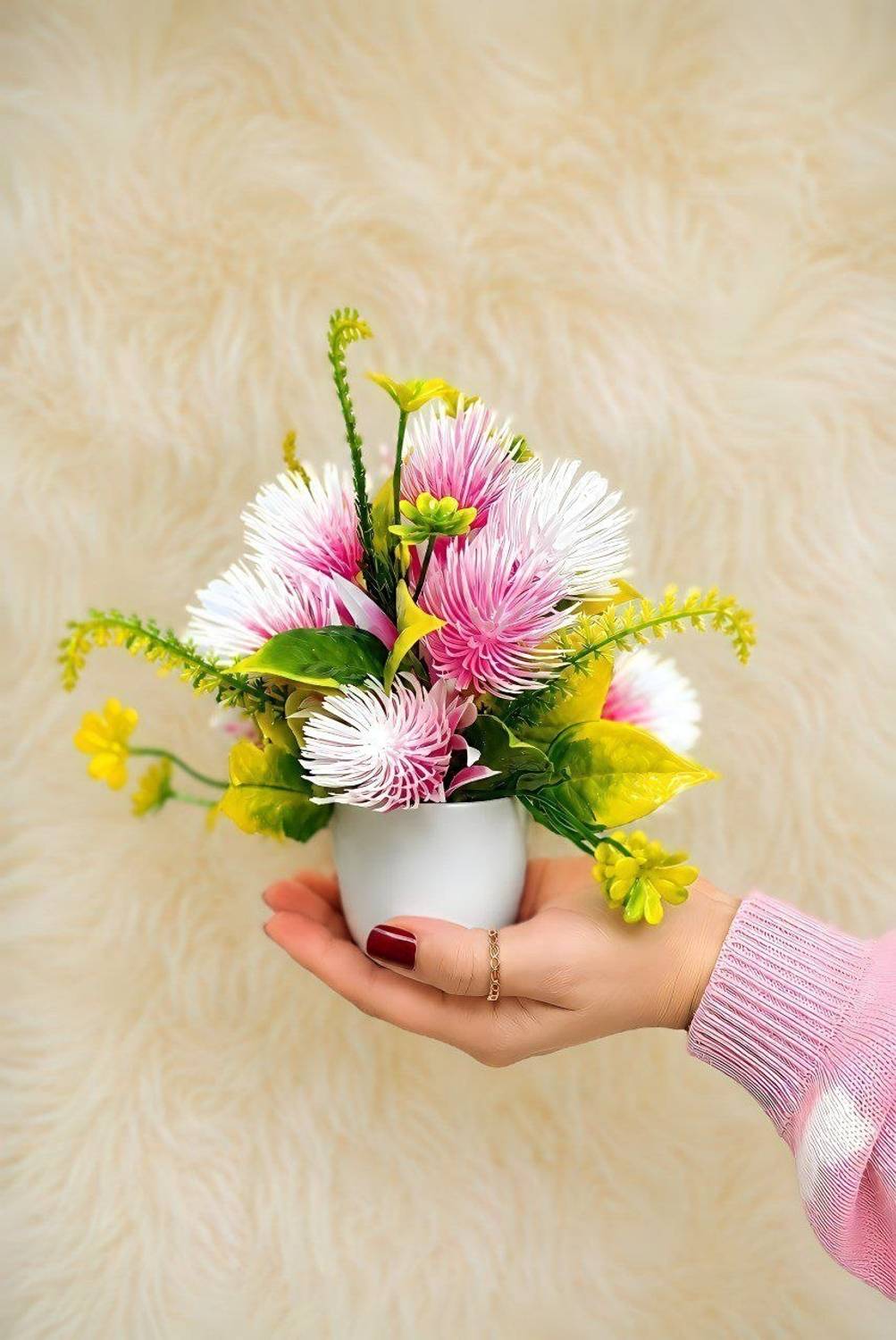 AKFLOWERS Multicolor Wild Flower Artificial Pot - Image 3