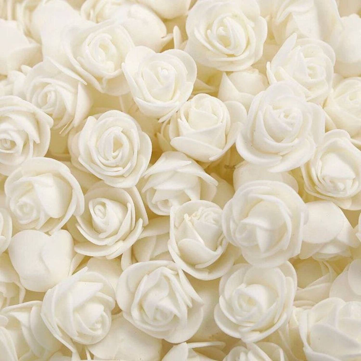 Nilam 100 Pcs Pink & White Foam Roses - Image 4