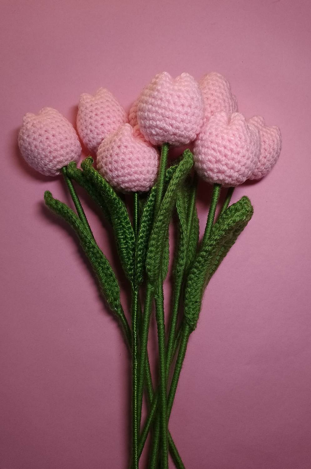 byyournaaz Pink Tulips Artificial Flower