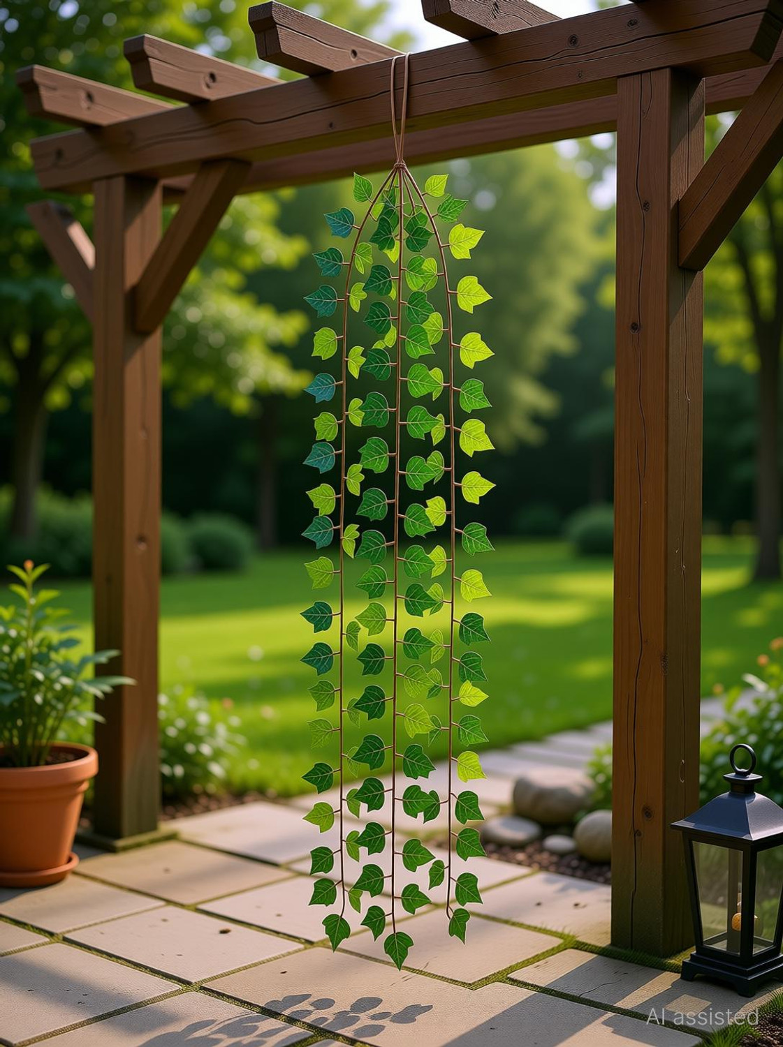 Image of HYPEBEAST 8ft Set of 3 Artificial Money Plant Vine,For|Home|Wall|Office|Garden|Decoration Green Hibiscus Artificial Flower