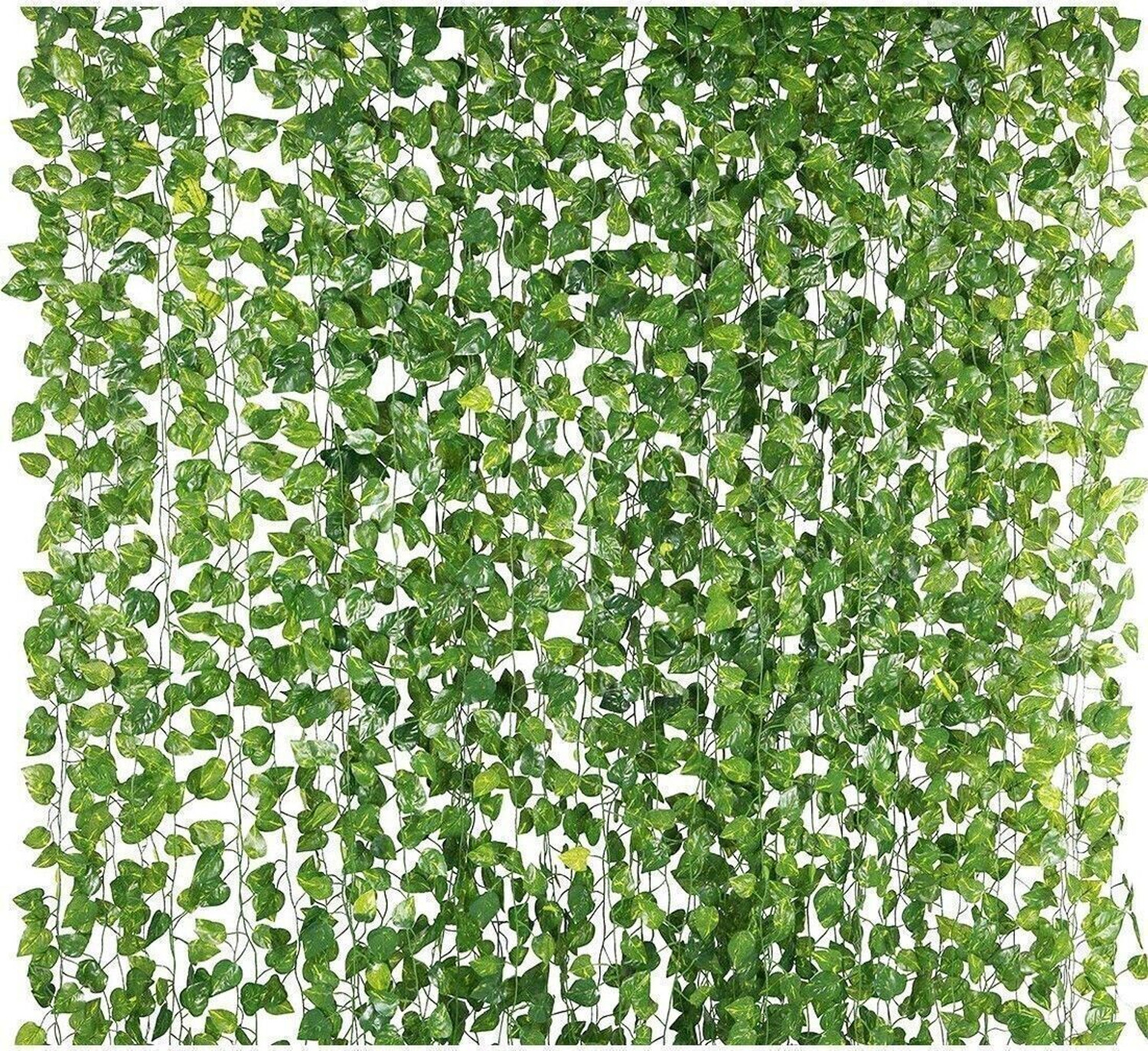 Image of HYPEBEAST 8ft Set of 3 Artificial Money Plant Vine,For|Home|Wall|Office|Garden|Decoration Green Hibiscus Artificial Flower