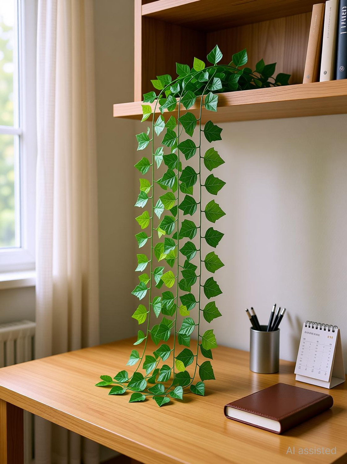 Image of HYPEBEAST 8ft Set of 12 Artificial Money Plant Vine,For|Home|Office|Garden|Decoration Green Hibiscus Artificial Flower